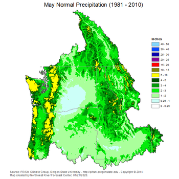 May Mean Precipitation Map