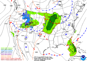 Day 3 (Monday): Forecast Surface Map