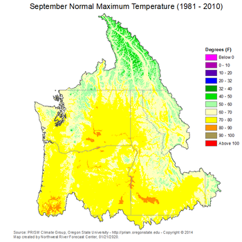 Mean Monthly Max Temperature Map