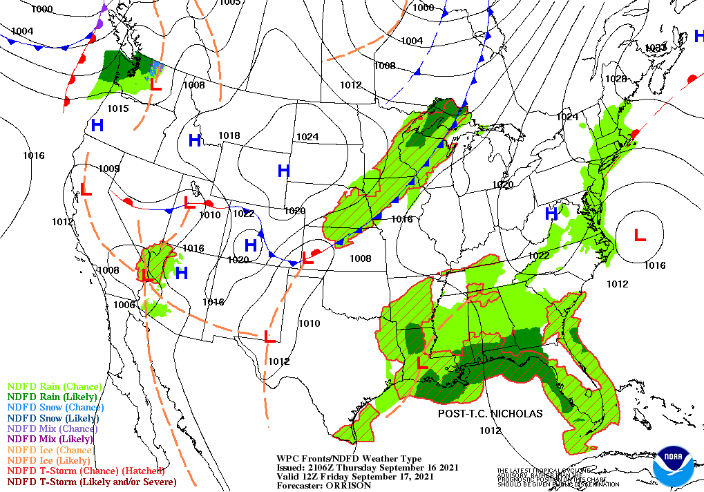 Day 2 (Friday): Forecast Surface Map