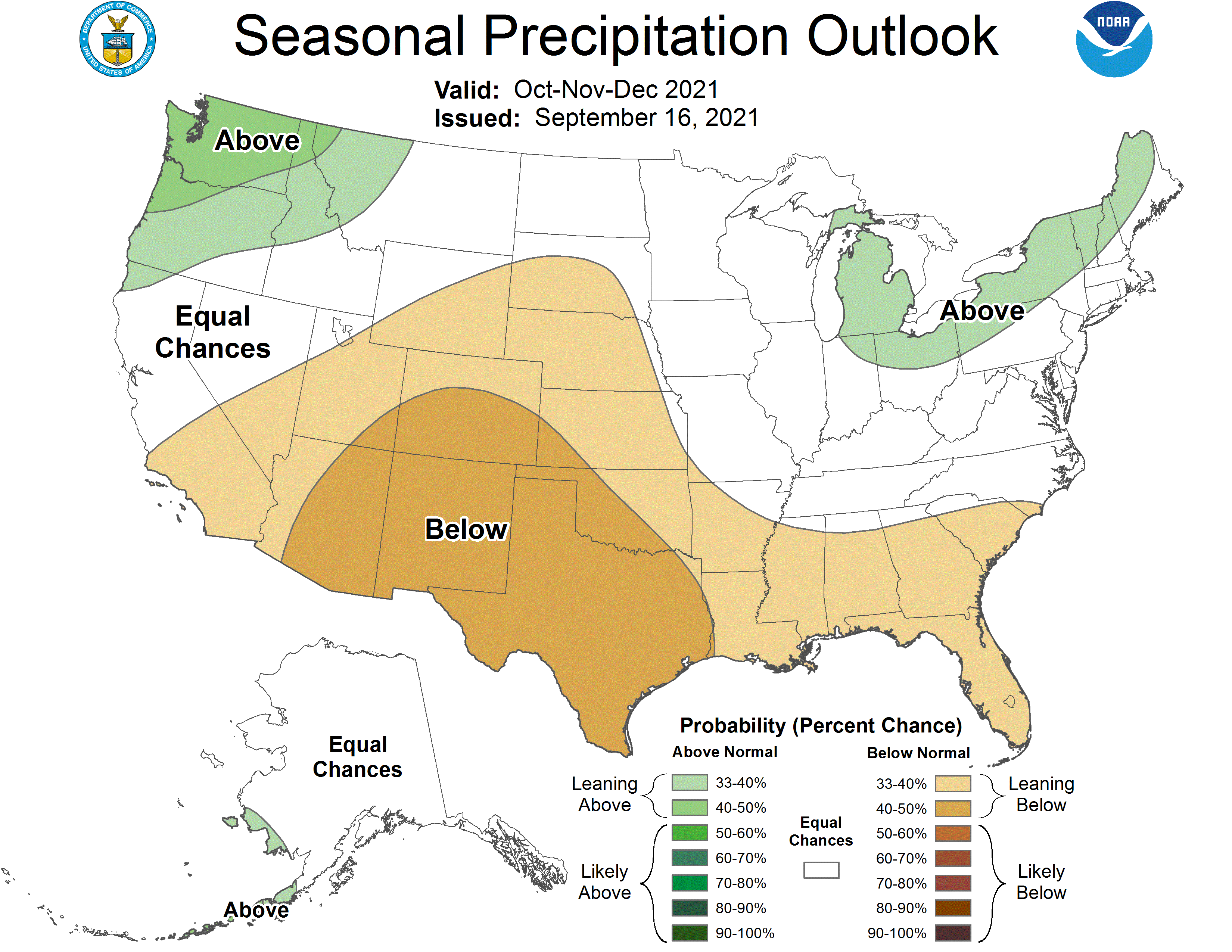 Three Month Outlook  Precipitation Probability