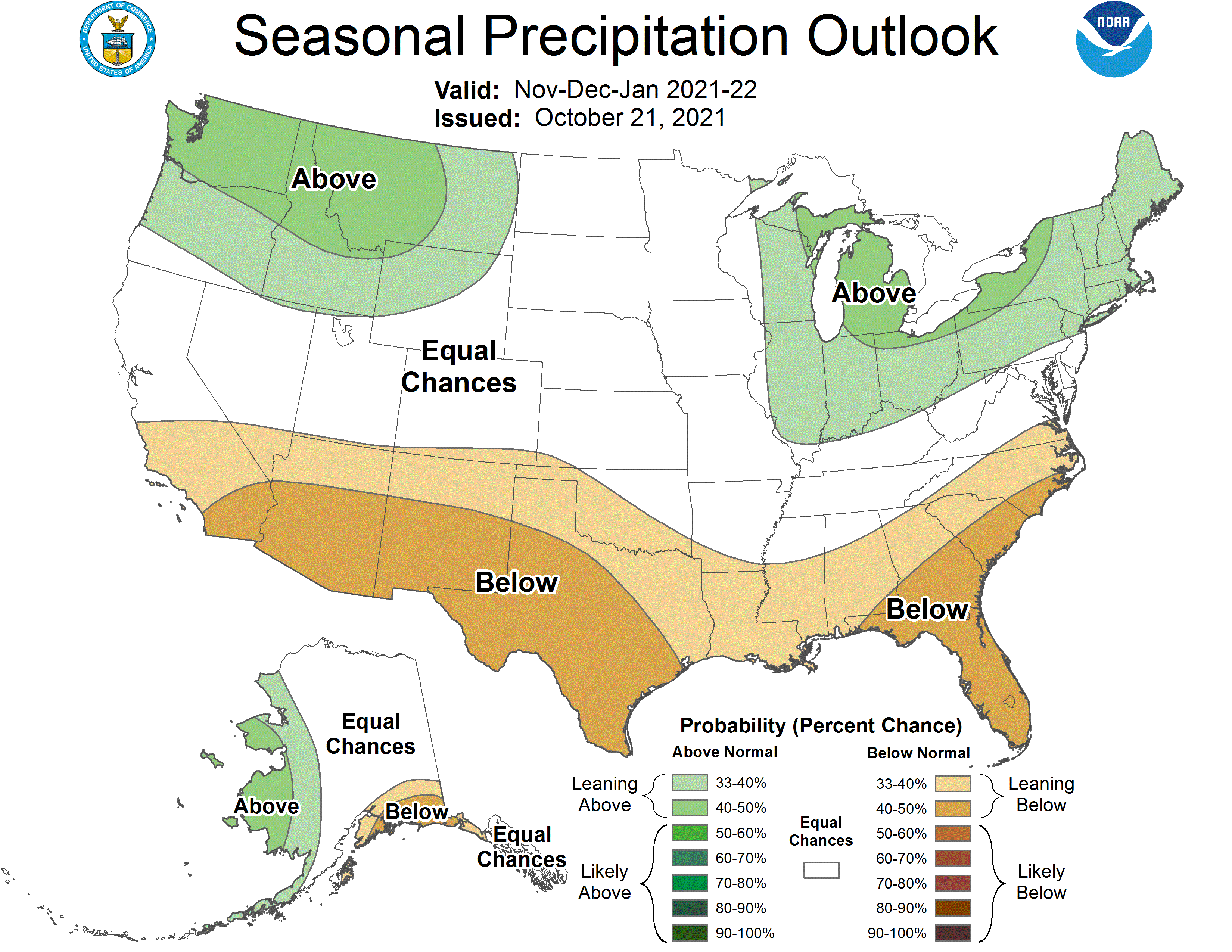 Three Month Outlook  Precipitation Probability
