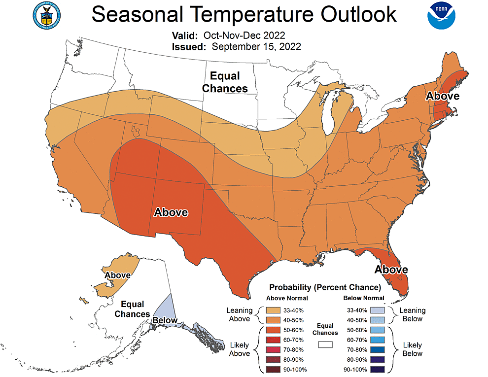 Three Month Outlook  Temperature Probability