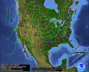Day 5 (Thursday): Forecast Surface Map