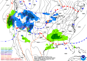 Day 2 (Monday): Forecast Surface Map