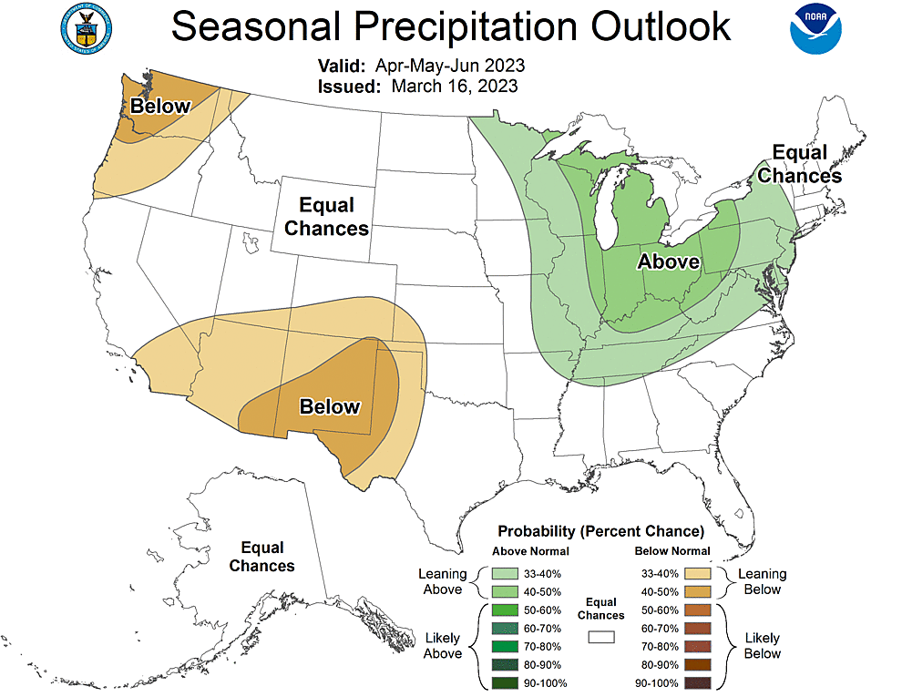 Three Month Outlook  Precipitation Probability