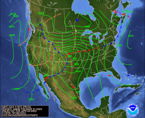 Day 4 (Monday): Forecast Surface Map
