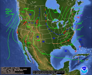 Day 5 (Monday): Forecast Surface Map