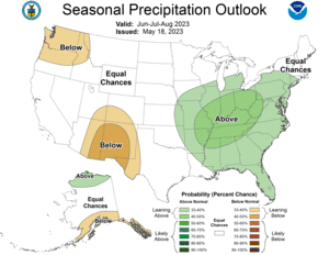 Three Month Outlook - Precipitation Probability