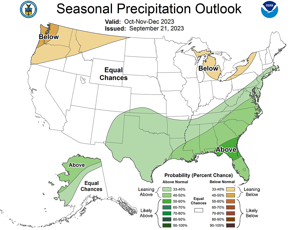 Three Month Outlook  Precipitation Probability