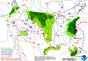 Day 2 (Saturday): Forecast Surface Map