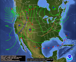 Day 4 (Monday): Forecast Surface Map