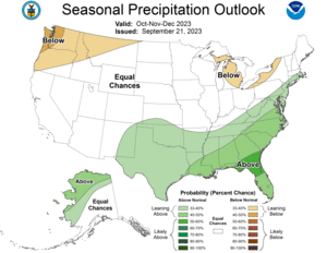 Three Month Outlook - Precipitation Probability