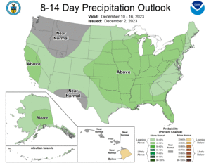 NOAA CPC 8 to 14 Day Precipitation Probability Outlook