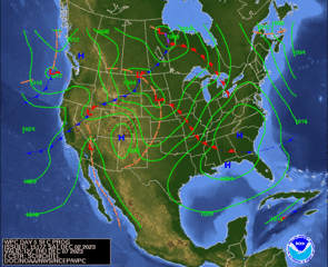 Day 5 (Wednesday): Forecast Surface Map