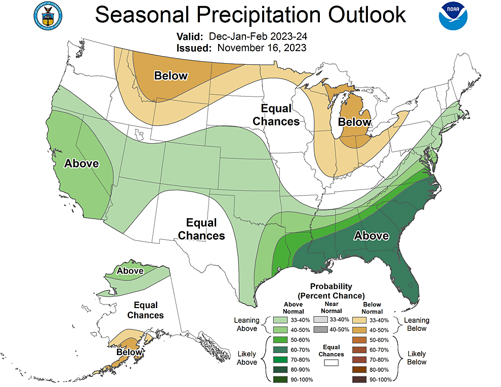 Three Month Outlook  Precipitation Probability