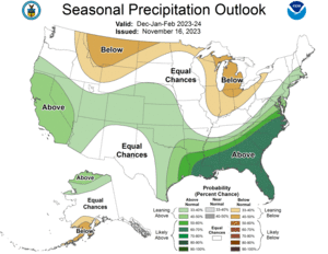 Three Month Outlook - Precipitation Probability