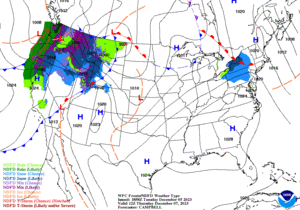Day 3 (Thursday): Forecast Surface Map