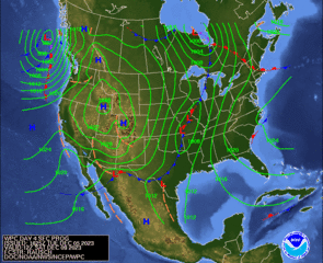 Day 4 (Friday): Forecast Surface Map