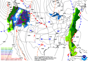 Day 2 (Thursday): Forecast Surface Map