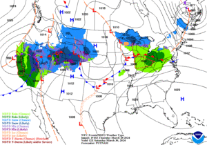Day 3 (Saturday): Forecast Surface Map