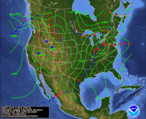 Day 4 (Monday): Forecast Surface Map