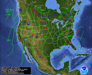 Day 5 (Sunday): Forecast Surface Map