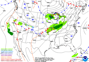 Day 2 (Tuesday): Forecast Surface Map