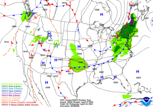 Day 3 (Wednesday): Forecast Surface Map