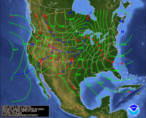 Day 5 (Friday): Forecast Surface Map