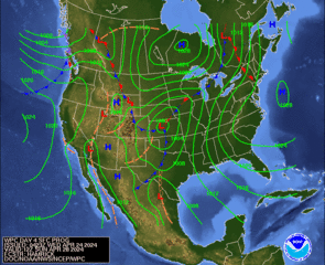 Day 4 (Saturday): Forecast Surface Map
