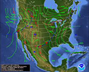 Day 5 (Sunday): Forecast Surface Map