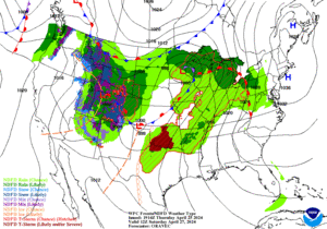 Day 3 (Saturday): Forecast Surface Map