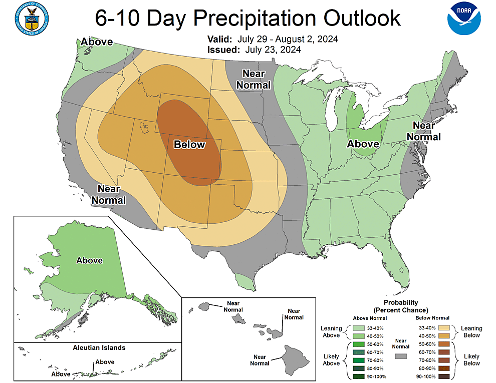 NOAA CPC 6 to 10 Day Precipitation Probability Outlook