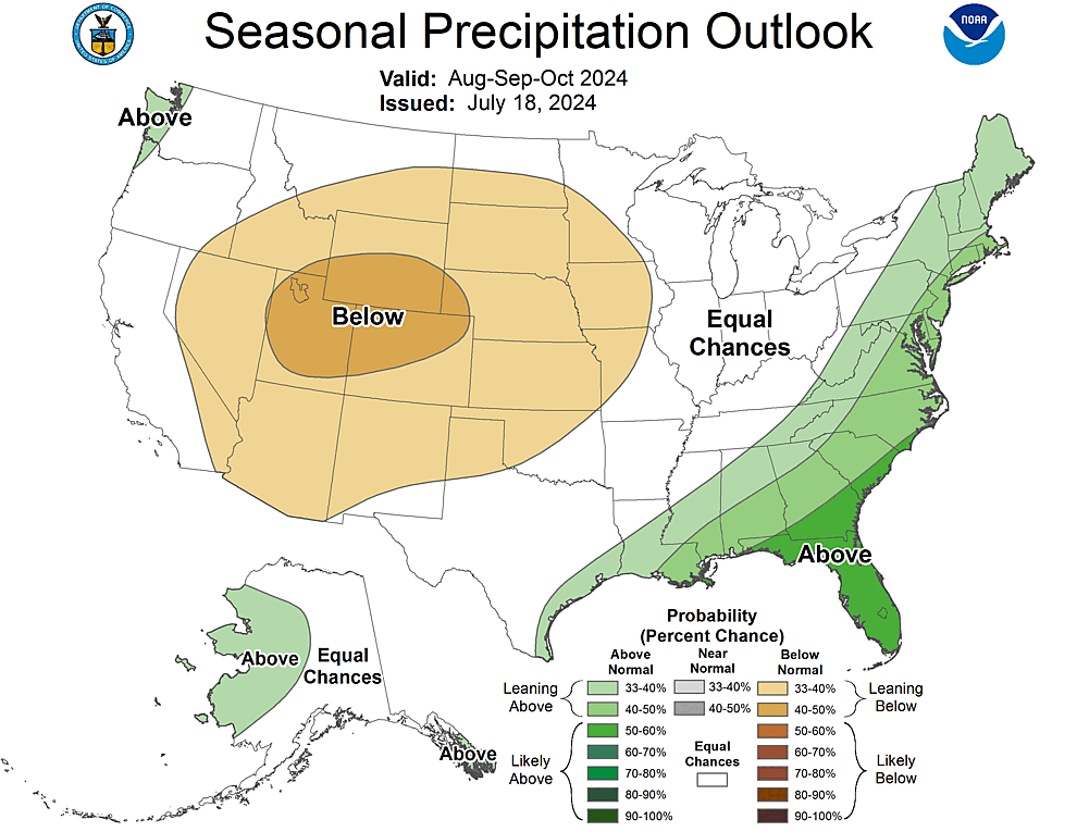 Three Month Outlook  Precipitation Probability
