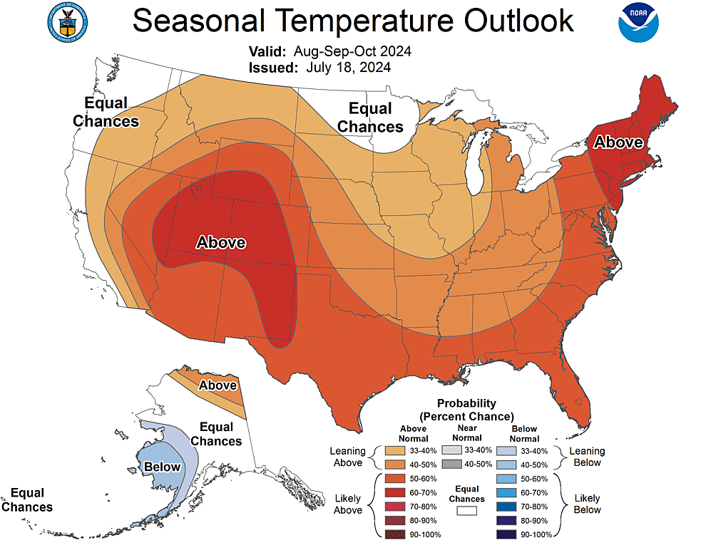 Three Month Outlook  Temperature Probability