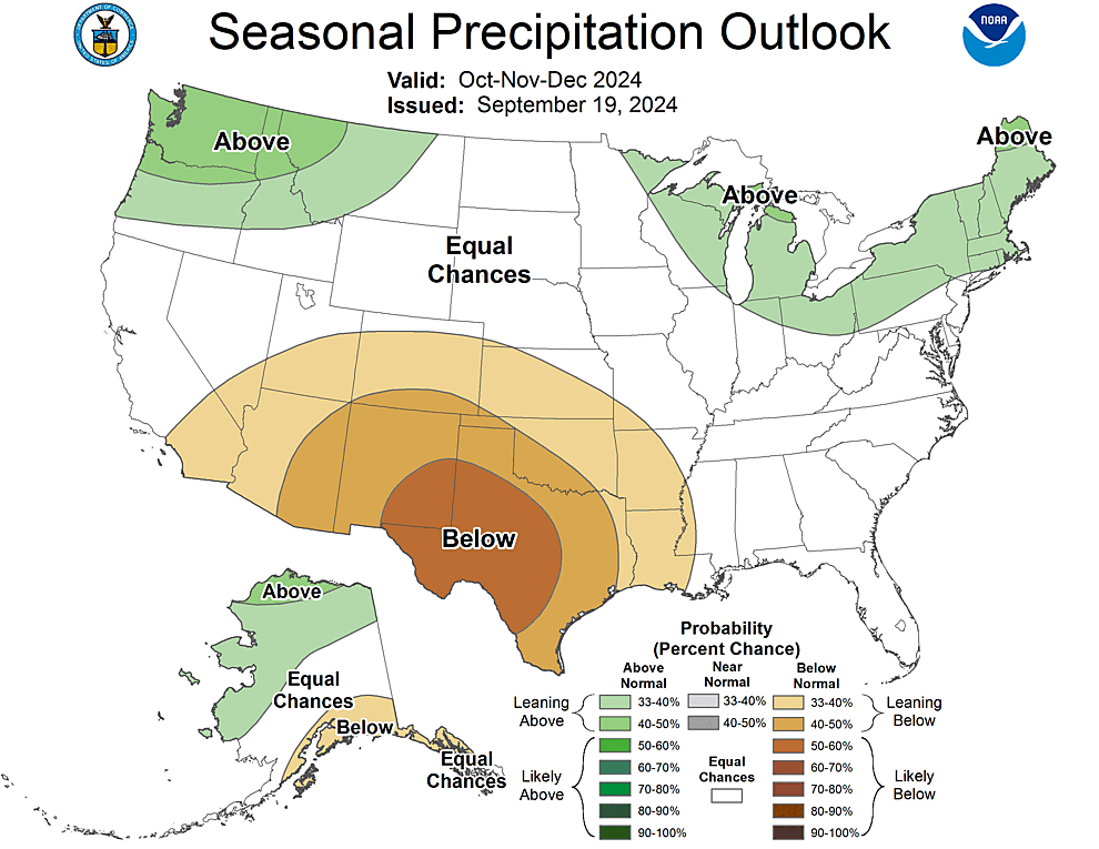 Three Month Outlook  Precipitation Probability