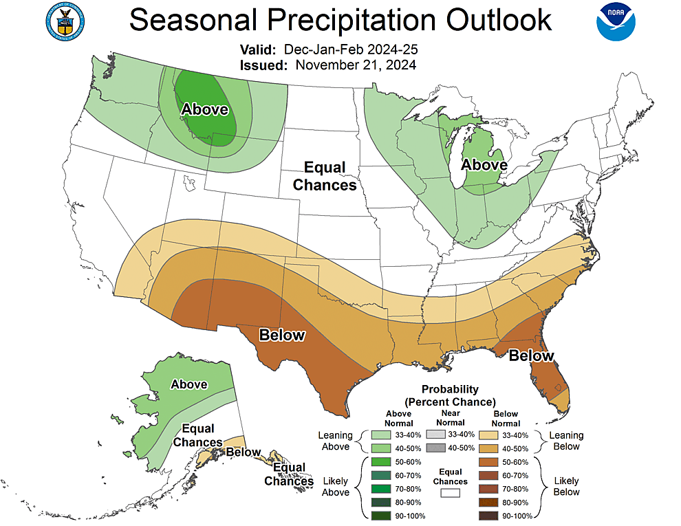 Three Month Outlook  Precipitation Probability