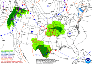 Day 2 (Thursday): Forecast Surface Map
