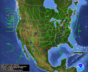 Day 5 (Sunday): Forecast Surface Map