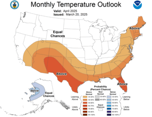One Month Outlook - Temperature Probability