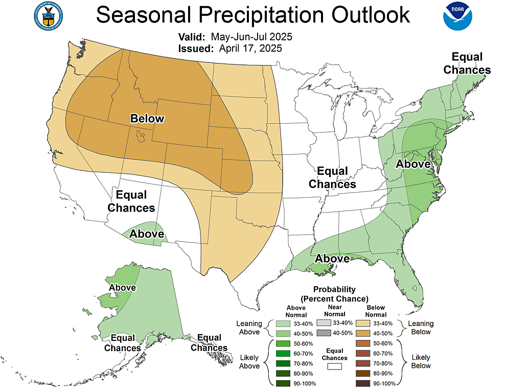 Three Month Outlook  Precipitation Probability