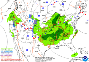 Day 2 (Friday): Forecast Surface Map
