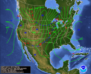 Day 5 (Monday): Forecast Surface Map