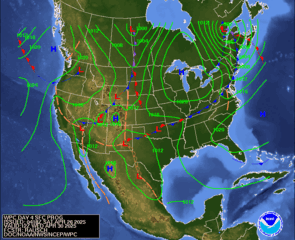 Day 4 (Tuesday): Forecast Surface Map