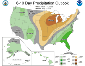 NOAA CPC 6 to 10 Day Precipitation Probability Outlook