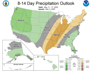 NOAA CPC 8 to 14 Day Precipitation Probability Outlook