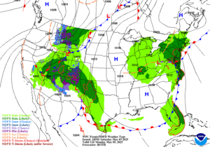 Day 3 (Monday): Forecast Surface Map