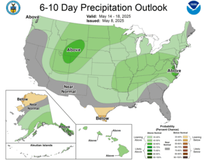 NOAA CPC 6 to 10 Day Precipitation Probability Outlook