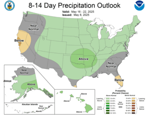 NOAA CPC 8 to 14 Day Precipitation Probability Outlook